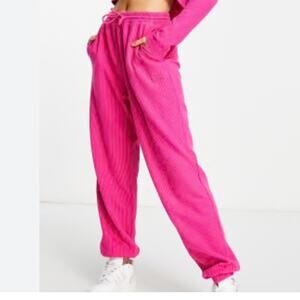 Super Wide Wale Corduroy Bubblegum Pink Hip Hop Joggers 4 Pockets Size Small EUC